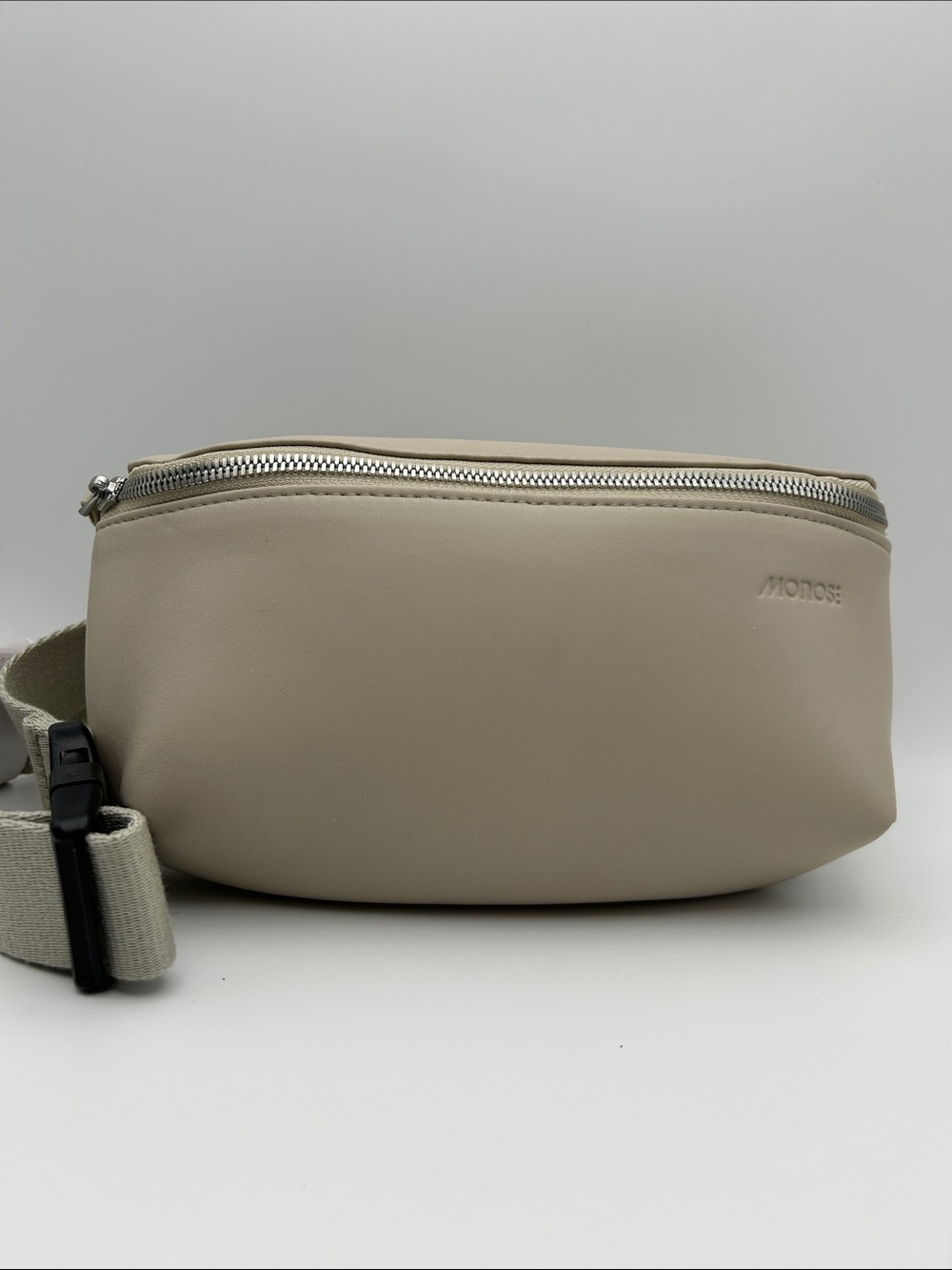 Monos "Metro Sling Bag" Ivory Vegan Leather Unisex NWOT